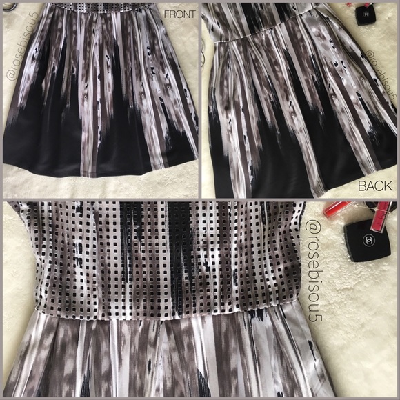 🖤🆕{APT.9} Waffle Cut Bodice Fit & Flare Dress - Picture 5 of 6